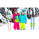 NARTY Z KIJKAMI 70 CM MOLTI misie czerwone