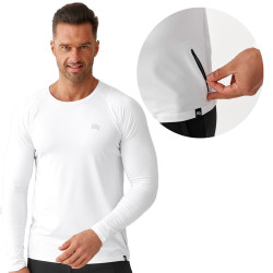 Koszulka męska RADICAL VITAL ZIP LS biały M