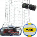 Zestaw do siatkówki MOLTI: siatka 12m z piłką PS001 r.5