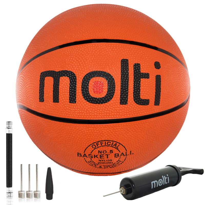 Kom Piłka do kosza MOLTI PK001 pomarańcz 5 +pompka
