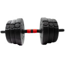 Zestaw Hantli Bitumicznych Molti 2x10kg ze Sztangą - 20kg