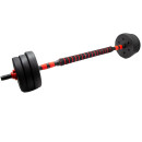 Zestaw Hantli Bitumicznych Molti 2x10kg ze Sztangą - 20kg