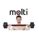 Zestaw Hantli Bitumicznych Molti 2x10kg ze Sztangą - 20kg