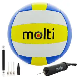 Kom Piłka do siatkówki MOLTI PS001 żół-nieb+pompka