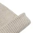 Beżowa czapka damska z wełny merino MOLTI CZD100 - Ciepła i miękka