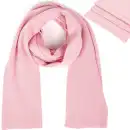 Różowy szalik damski z wełny merino MOLTI MELINEA | Stylowy i ciepły