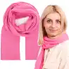 Różowy Szalik Damski Wełna Merino MOLTI - Ciepły i Stylowy