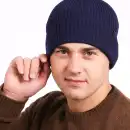Granatowa czapka męska z wełny merino MOLTI CZM101 | Ciepła i stylowa