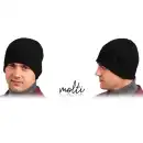Czapka męska MOLTI CZM101 czarna – Wełna Merino 100% | Jakość Premium