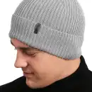 Czapka męska MOLTI z wełny merino jasnoszara - Ciepła i stylowa