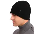 Czapka męska MOLTI CZM101 czarna – Wełna Merino 100% | Jakość Premium
