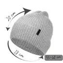 Czapka męska MOLTI z wełny merino jasnoszara - Ciepła i stylowa