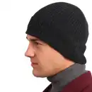 Czapka Męska z Wełny Merino MOLTI Ciemnoszara - Ciepła i Stylowa