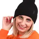 Czapka damska z wełny merino MOLTI CZD100 czarna – Ciepła i miękka