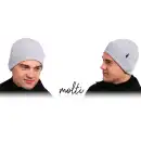 Szara czapka męska MOLTI CZM100 – ciepła i stylowa | Polska jakość