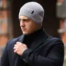 Szara czapka męska MOLTI CZM100 – ciepła i stylowa | Polska jakość