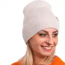 Czapka damska MOLTI szara prążkowana - Ciepła i stylowa | 55-60 cm