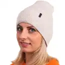 Czapka damska MOLTI szara prążkowana - Ciepła i stylowa | 55-60 cm