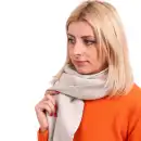 Szalik damski MOLTI SZD100 szary - Ciepły i stylowy prążkowany szal