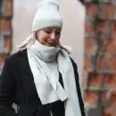 Szalik damski MOLTI SZD100 szary - Ciepły i stylowy prążkowany szal
