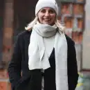 Szalik damski MOLTI SZD100 szary - Ciepły i stylowy prążkowany szal