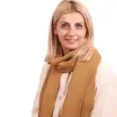 Brazowy szalik damski MOLTI SZD100 - Miekkie i cieple akcesoria
