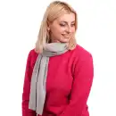 Szalik damski z wełny merino MOLTI MELINEA szary - Ciepły i stylowy