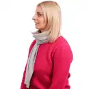 Szalik damski z wełny merino MOLTI MELINEA szary - Ciepły i stylowy