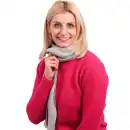 Szalik damski z wełny merino MOLTI MELINEA szary - Ciepły i stylowy