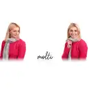 Szalik damski z wełny merino MOLTI MELINEA szary - Ciepły i stylowy