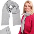 Szalik damski z wełny merino MOLTI MELINEA szary - Ciepły i stylowy