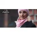 Różowy szalik damski z wełny merino MOLTI MELINEA | Stylowy i ciepły
