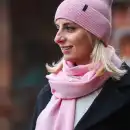 Różowy szalik damski z wełny merino MOLTI MELINEA | Stylowy i ciepły