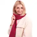 Szalik damski wełna merino MOLTI MELINEA fuksja - stylowy i ciepły