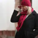Szalik damski wełna merino MOLTI MELINEA fuksja - stylowy i ciepły