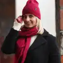 Szalik damski wełna merino MOLTI MELINEA fuksja - stylowy i ciepły