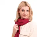 Szalik damski wełna merino MOLTI MELINEA fuksja - stylowy i ciepły