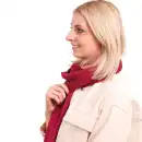 Szalik damski wełna merino MOLTI MELINEA fuksja - stylowy i ciepły