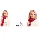 Szalik damski wełna merino MOLTI MELINEA fuksja - stylowy i ciepły