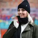 Czarny komplet damski Molti Melinea - czapka i szal z welny merino