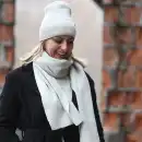 Szary komplet damski czapka i szalik MOLTI - Ciepły zestaw zimowy