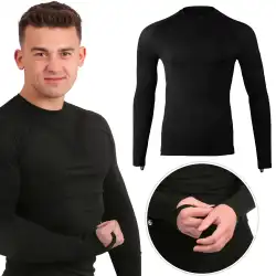 Bluzka termoaktywna meska MOLTI BL101 czarna 3XL - Bezszwowa