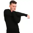 Męska bluzka termoaktywna MOLTI BL101 czarna 2XL - Bezszwowa