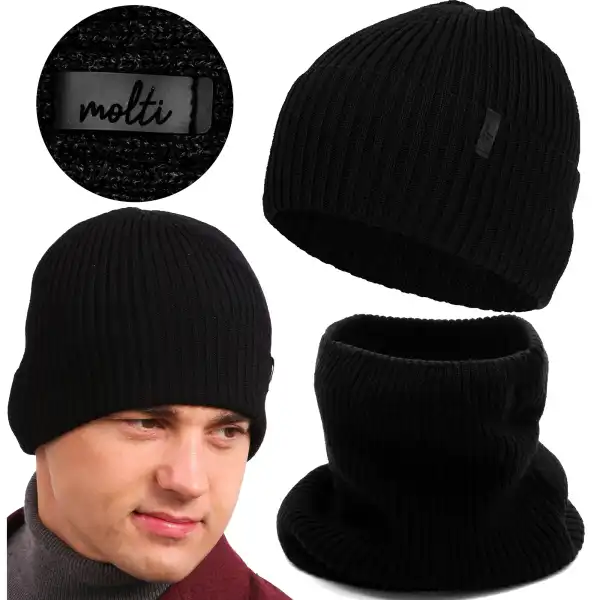 Komplet męski MOLTI CZM101+K100 czarny 55-60