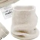 Beżowy komin damski z wełny merino MOLTI KD100 – Ciepły i elegancki