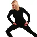 Damska bielizna termoaktywna bezszwowa MOLTI czarna L - zestaw