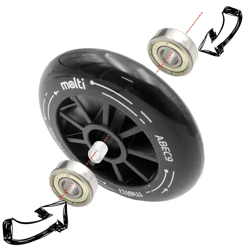 Łożyska MOLTI LCH009 ABEC-9 CHROME 8szt.