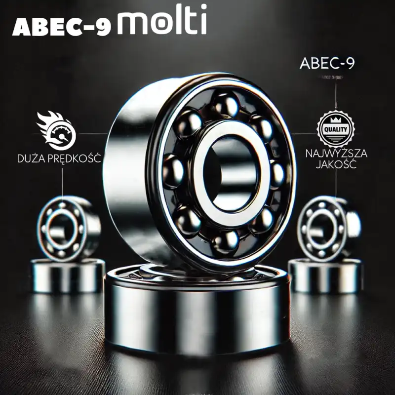 2x Łożyska MOLTI LC009 ABEC-9 CARBON 8szt.
