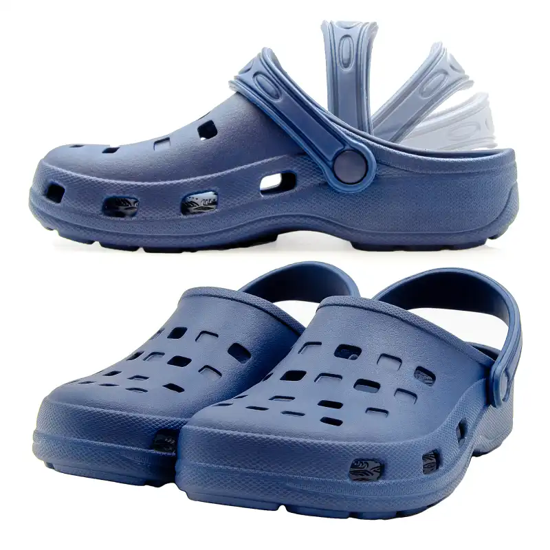 Granatowe klapki męskie MOLTI LE708 - Wygodne sandały z pianki EVA 42