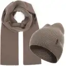 Komplet damski z wełny merino Molti Melinea Mocca - 100% Wełny